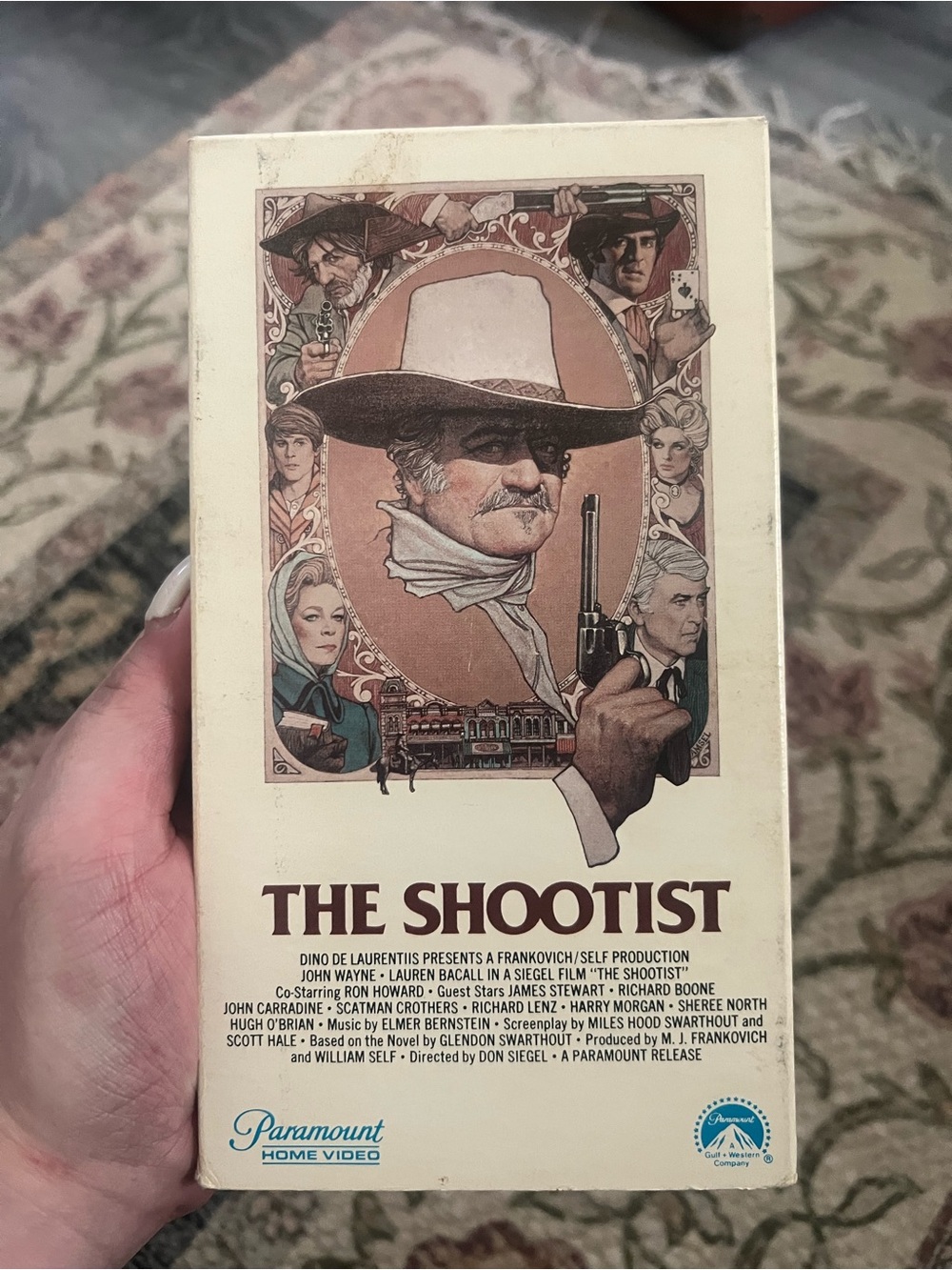 The Shootist Vintage VHS Movie Box - Cream & Brown Artwork